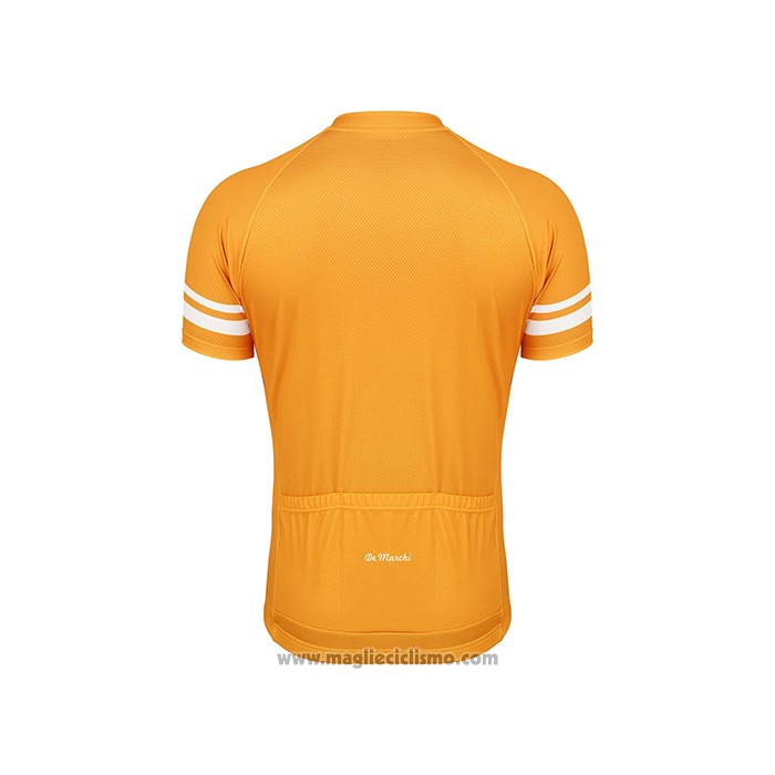 2021 Abbigliamento Ciclismo De Marchi Giallo Grigio Manica Corta e Salopette